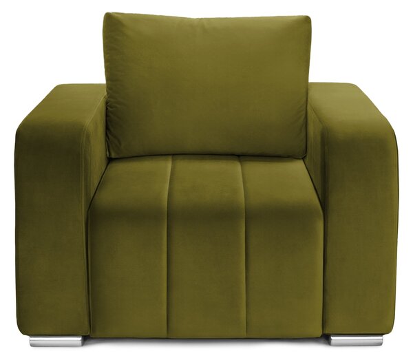 Fotoliu DIEGO, 103x93x88 cm, Verde-Olive-Velluto