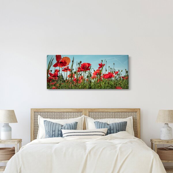 Tablou - Pe câmpul cu maci (120x50 cm)