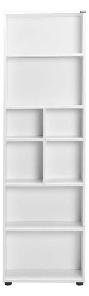 Biblioteca Adore White, 8 rafturi, Alb, 55x187x23 cm