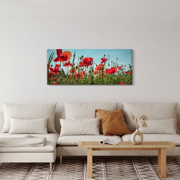 Tablou - Pe câmpul cu maci (120x50 cm)