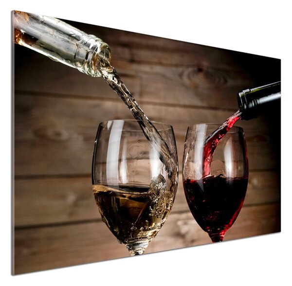 Sticlă pentru bucătărie Două pahare de vin
