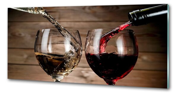 Sticlă pentru bucătărie Două pahare de vin