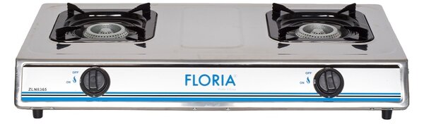 Aragaz plita inox Floria, 72 x 40 x10 cm, 2 och. ZLN8365, alimentare GPL Butelie