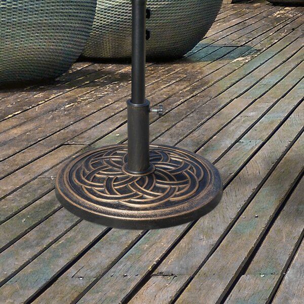 Outsunny Suport Umbrelă 12kg, Design Rotund, Stil Bronz, pentru Exterior | Aosom Romania