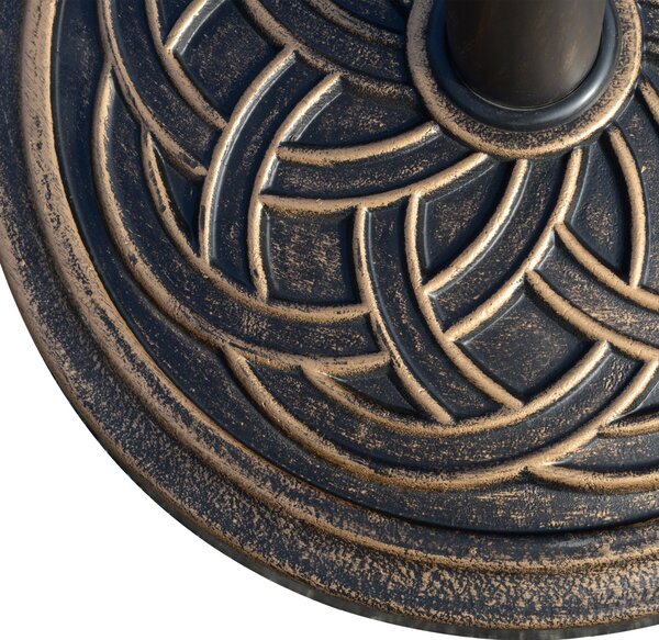 Outsunny Suport Umbrelă 12kg, Design Rotund, Stil Bronz, pentru Exterior | Aosom Romania
