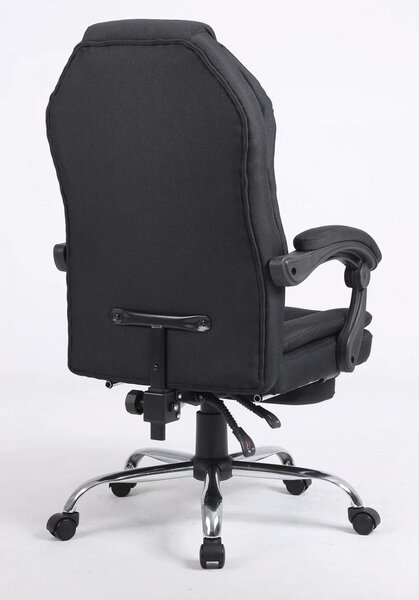 RESIGILAT- Scaun directorial, suport picioare, material textil, Negru
