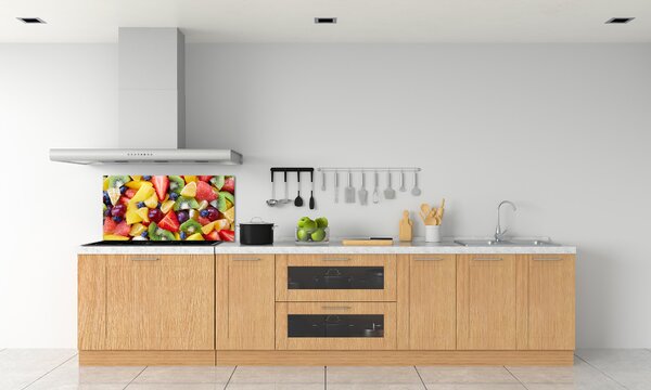 Panou sticla securizata bucatarie fructe tocat