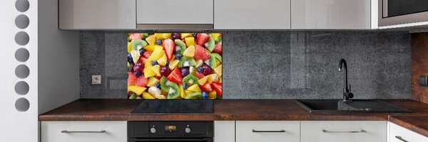 Panou sticla securizata bucatarie fructe tocat