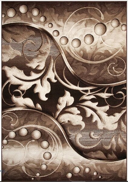 Covor Luna 1812-12, Marime 50 x 80 cm, Maro, Inaltime Fir 6 mm, Antialergic, Polipropilena, Living, Dormitor, Sufragerie, Birou 50 x 80