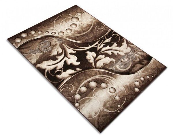 Covor Luna 1812-12, Marime 50 x 80 cm, Maro, Inaltime Fir 6 mm, Antialergic, Polipropilena, Living, Dormitor, Sufragerie, Birou 50 x 80