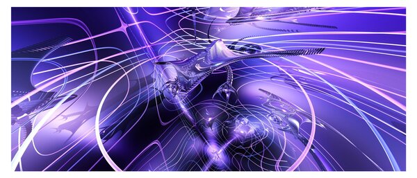 Tablou abstracție tehnică (120x50 cm)