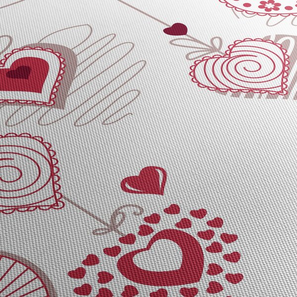 Tablou cu inimiore pictate (70x50 cm)