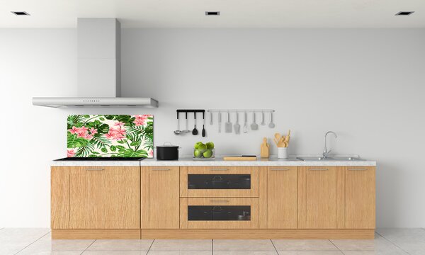 Sticlă bucătărie model floral