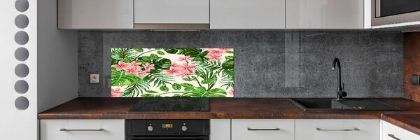 Sticlă bucătărie model floral