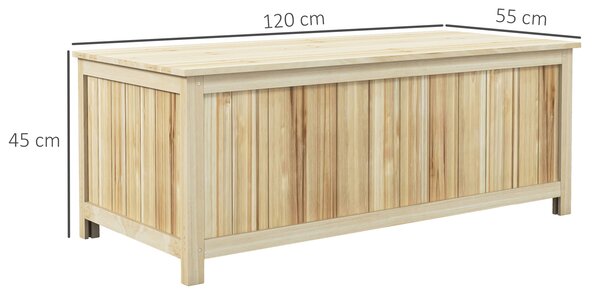 Outsunny Cutie de Depozitare pentru Exterior de 172 Litri, Ideală pentru Terasă, Design din Lemn, Rezistentă la Intemperii | Aosom Romania