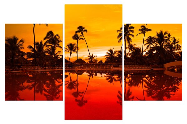 Tablou - Apus de soare deasupra rezortului (90x60 cm)