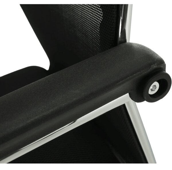 Scaun ESIN, negru/crom, plasa/metal, 55x64x93 cm
