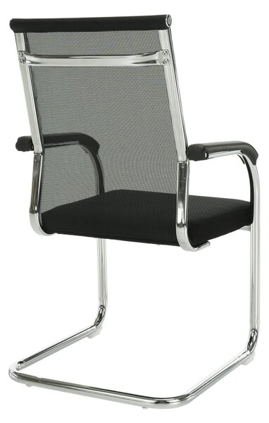 Scaun ESIN, negru/crom, plasa/metal, 55x64x93 cm