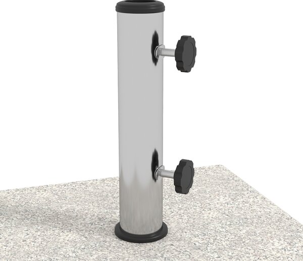 Outsunny Bază Umbrelă Grădină 25kg, Compatibilă cu Stâlpi Ø32mm, Ø38mm, Ø48mm, din Granit și Oțel Inoxidabil | Aosom Romania