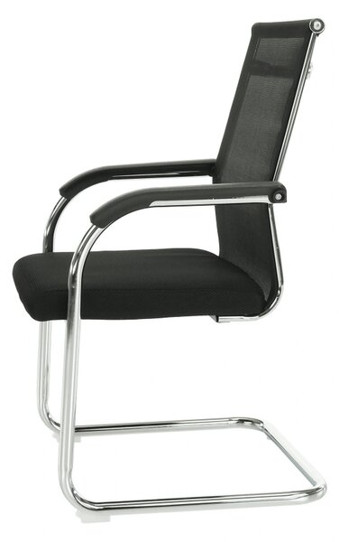 Scaun ESIN, negru/crom, plasa/metal, 55x64x93 cm