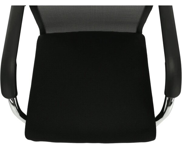 Scaun ESIN, negru/crom, plasa/metal, 55x64x93 cm