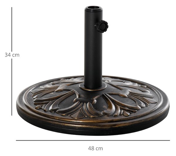 Baza pentru Umbrela de Soare Outsunny pentru Stalp de 35mm/38mm/48mm, 13KG | Aosom Romania