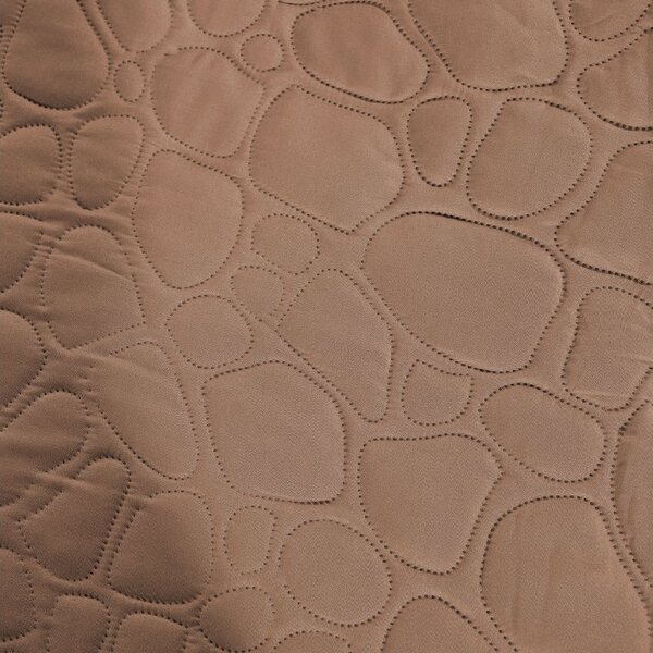 Cuvertura de pat maro deschis cu model STONE Dimensiune: 170 x 210 cm