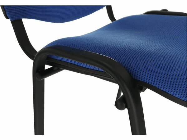 Scaun ISO NEW, albastru/negru, stofa clasica/metal, 53x58x83 cm