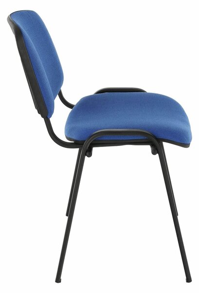 Scaun ISO NEW, albastru/negru, stofa clasica/metal, 53x58x83 cm