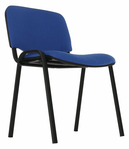 Scaun ISO NEW, albastru/negru, stofa clasica/metal, 53x58x83 cm