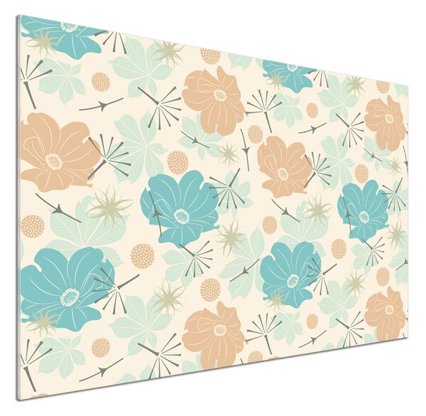 Panou sticla securizata bucatarie model floral