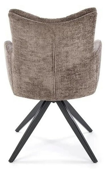 Scaun rotativ K540, gri/negru, stofa clasica/metal, 60x63x89 cm