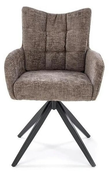 Scaun rotativ K540, gri/negru, stofa clasica/metal, 60x63x89 cm
