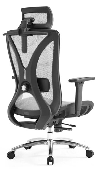Scaun ergonomic Prima-H, sezut translatie, Full Mesh, Gri