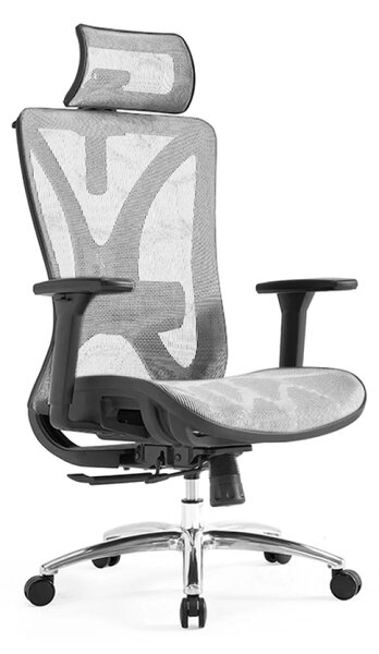 Scaun ergonomic Prima-H, sezut translatie, Full Mesh, Gri