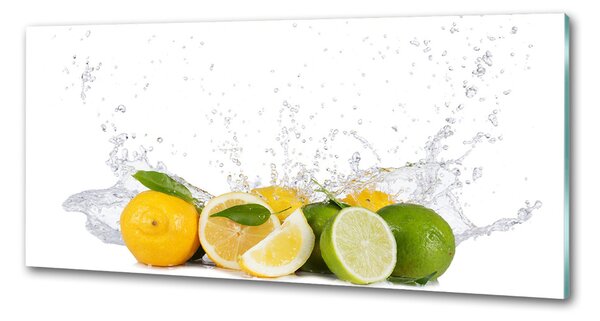 Panou sticla securizata bucatarie Fructe citrice și apă