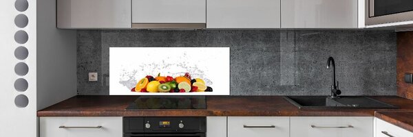 Panou sticlă decorativa bucătărie Fructele si apa