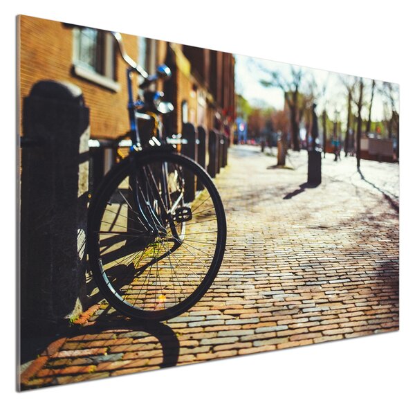 Sticlă printata bucătărie Biciclete în Amsterdam