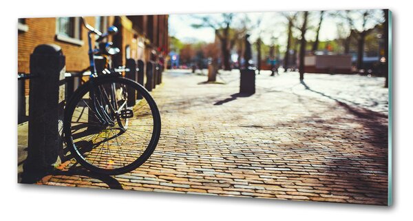 Sticlă printata bucătărie Biciclete în Amsterdam