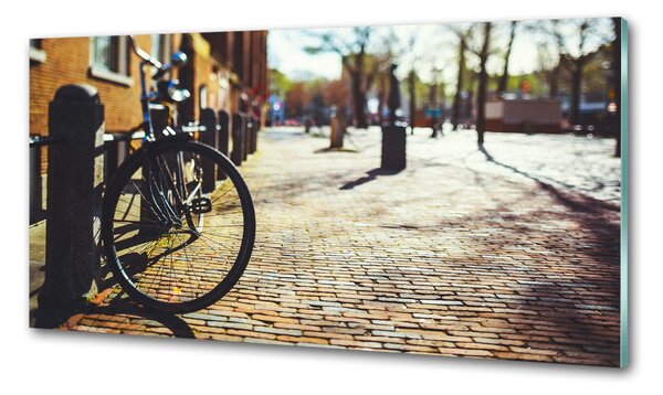 Sticlă printata bucătărie Biciclete în Amsterdam