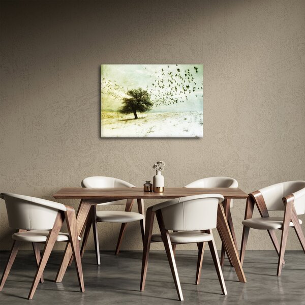 Tablou - cu multe păsări pictate (70x50 cm)
