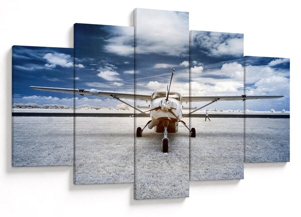 Tablou cu aeroplan cu motor (150x105 cm)