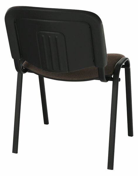 Scaun ISO NEW, maro inchis/negru, stofa clasica/metal, 53x58x83 cm