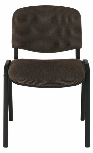 Scaun ISO NEW, maro inchis/negru, stofa clasica/metal, 53x58x83 cm