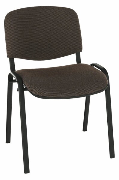 Scaun ISO NEW, maro inchis/negru, stofa clasica/metal, 53x58x83 cm