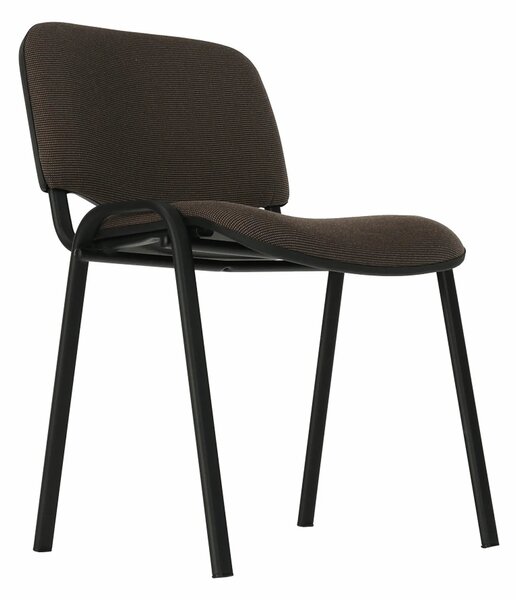 Scaun ISO NEW, maro inchis/negru, stofa clasica/metal, 53x58x83 cm