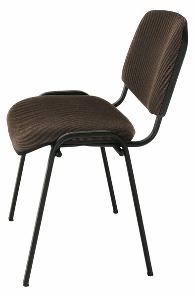 Scaun ISO NEW, maro inchis/negru, stofa clasica/metal, 53x58x83 cm
