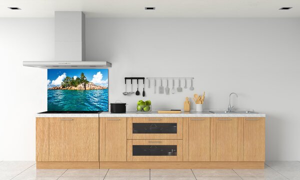 Panou sticlă bucătărie Insula tropicala