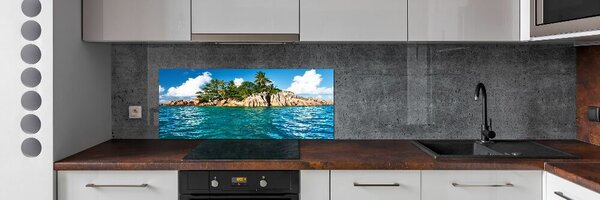 Panou sticlă bucătărie Insula tropicala