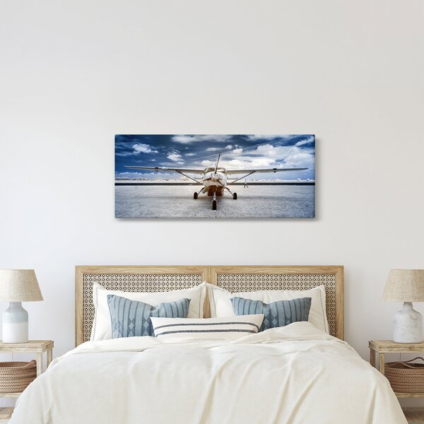 Tablou cu aeroplan cu motor (120x50 cm)